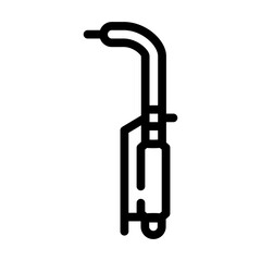 gas burner tool line icon vector. gas burner tool sign. isolated contour symbol black illustration