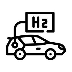 car hydrogen transport line icon vector. car hydrogen transport sign. isolated contour symbol black illustration