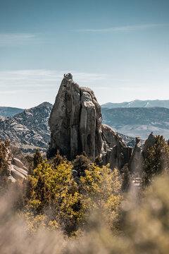 climber summiting tower
