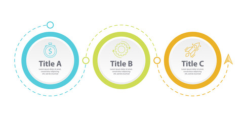 Business infographics template with arrow. Abstract vector illustration can be used for layout, diagram, presentation and web design.