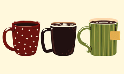 coffee and tea cups