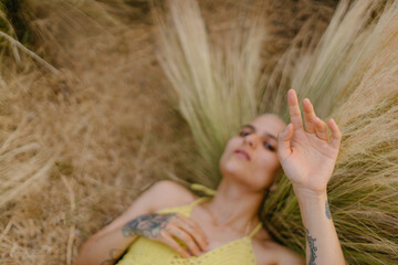 non binary gender portraiture in the pasture