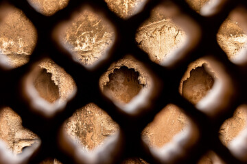 Nagaur Fort in Rajasthan-Small windows in walls to place oil lamps. City- Nagaur, State Rajasthan. Country India. March 9 2019