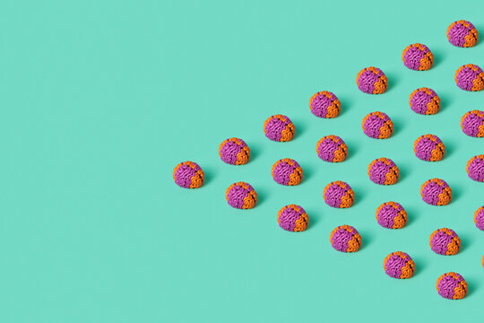 Colored brains triangle