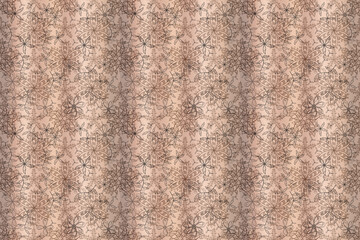 pattern with interesting doodles on colorfil background. Pano. Raster illustration.