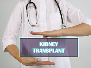  KIDNEY TRANSPLANT text in futuristic screen.