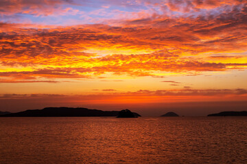 博多湾の夕暮れ