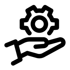 System Configuration Service Line Icon Vector