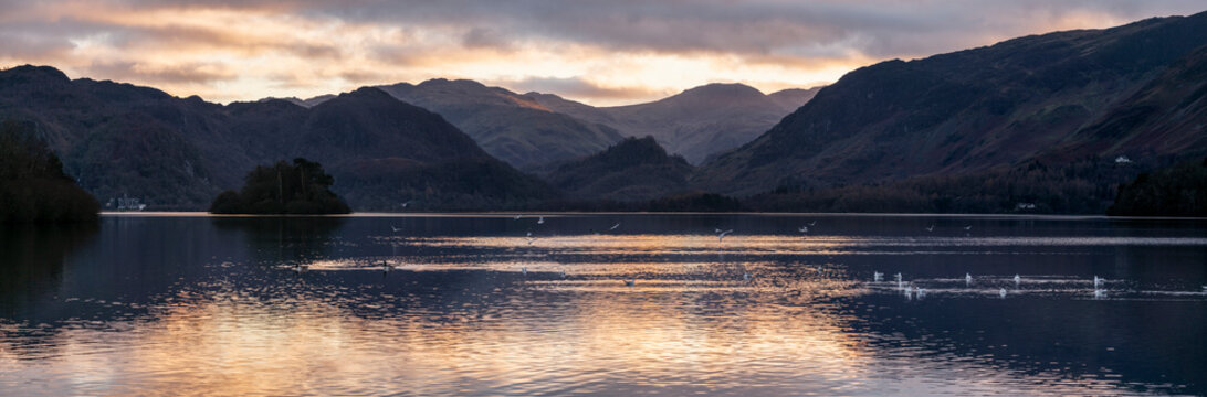 Derwentwater sunet the lake district