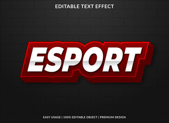 esport text effect template design with abstract and bold style use for business brand and logo