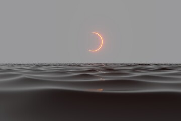 Eclipse over the ocean