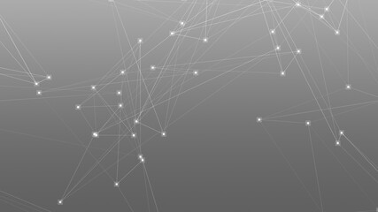 Abstract technology and science polygonal space low poly background Tone gray with connecting dots and lines.