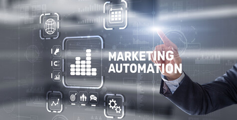 Marketing automation concept. Business Technology Internet and network