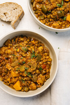 Cajun lentil stew