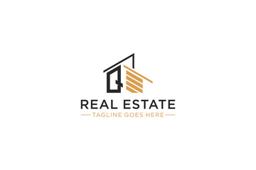 Letter Q for Real Estate Remodeling Logo. Construction Architecture Building Logo Design Template Element.