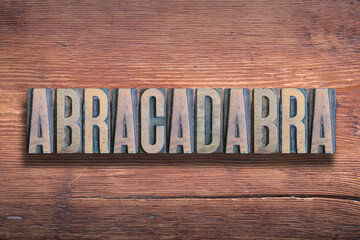 abracadabra word wood