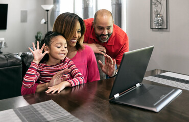 Home: Family Makes Virtual Visit To Relatives During Video Call