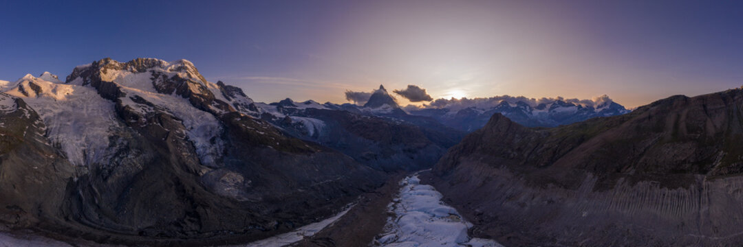 Matterhorn with Monte Rosa glacier
