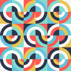 Geometry is a minimalistic art poster with simple shapes and shapes. Abstract vector pattern in scandinavian style for web banner, business, fabric prints, wallpaper. branding