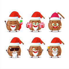 Santa Claus emoticons with mate tea cartoon character