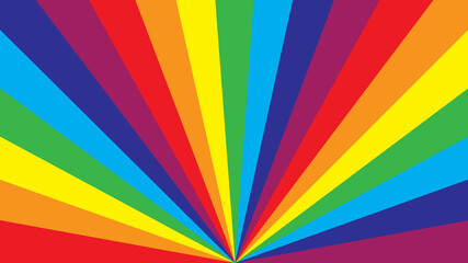 Abstract rainbow background, flat design, banner, cover, wallpaper.