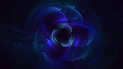 Obraz premium 3D rendering abstract multicolor fractal light background