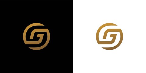 Modern and sophisticated GS initials logo design 2