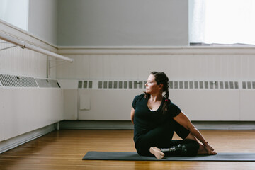 Woman Yogi Amputee