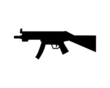 Machine Gun Icon Vector Symbol Design Illustration