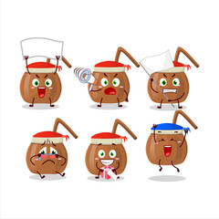 Mascot design style of mate tea character as an attractive supporter