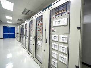 Local control panel of electrical switchgear 115 Kv.