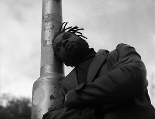 Handsome Man at the Bus stop