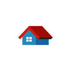 home, house icon  in color icon, isolated on white background 