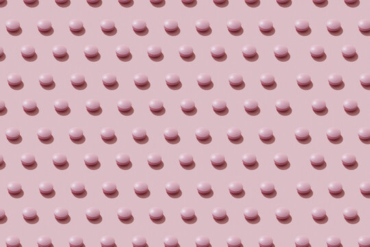 Pills on pink