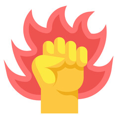 fight flat icon