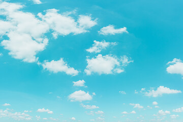 Beautiful blue sky and clouds with daylight natural background. Vintage color tone style.