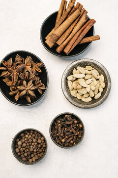 Mulling spices on a table