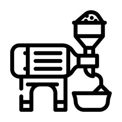 industrial crusher for production peanut butter line icon vector. industrial crusher for production peanut butter sign. isolated contour symbol black illustration
