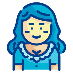 daughter fill outline icon