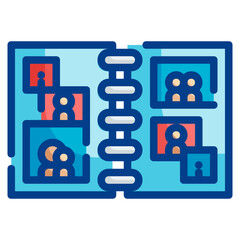 photo fill outline icon