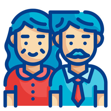 parents fill outline icon