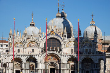 Fototapeta na wymiar The Domes of the Basilica of Saint Mark, Venice.