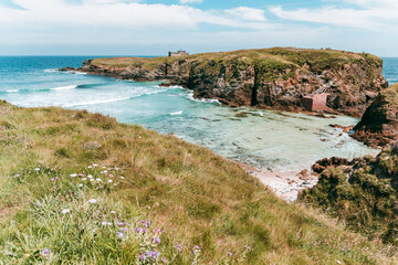 Santa Comba beach in Ferrol, Galicia. North of Spain.