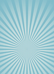 Sunlight vertical background. Blue color burst background.