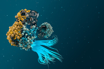 Surreal structure with spheres