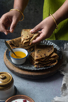 Multi Veg Paratha Flatbread