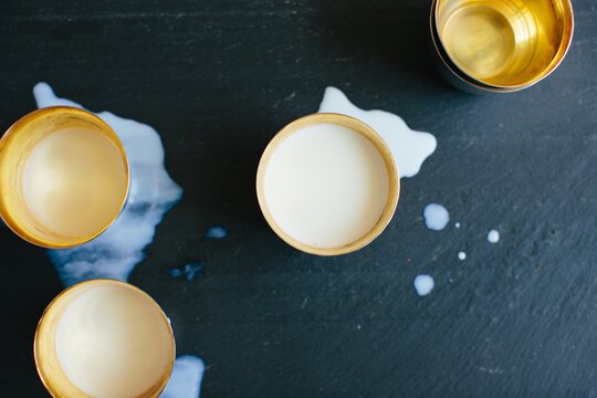 Spilt Milk in Silver and Gold Cups