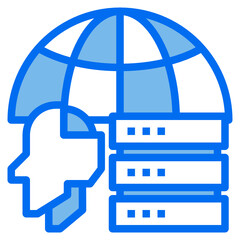 Fototapeta premium globe blue line icon