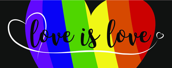 Love is Love Rainbow with Heart LGBT