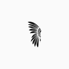 APACHE INDIAN HAIR, APACHE CULTURE, APACHE ETHNIC, INDIAN CULTURE, INDIAN ETHNIC LOGO ICON VECTOR